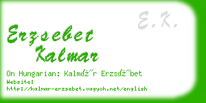 erzsebet kalmar business card